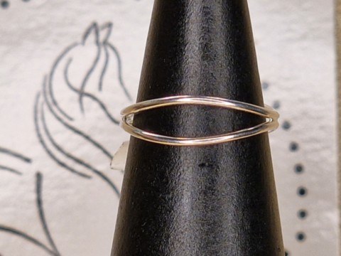 Bague en argent double anneau