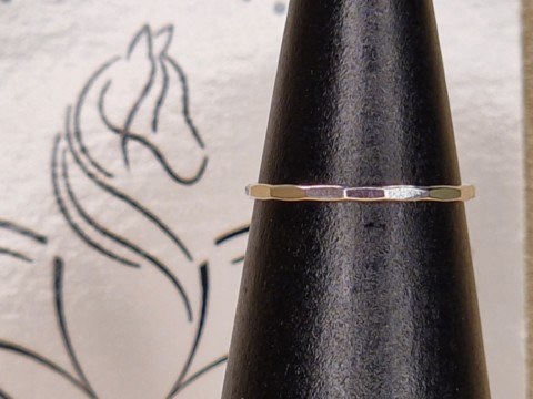 Bague gold filled martelée
